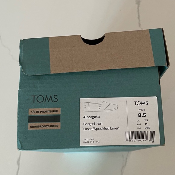 NWT Toms Alpargatas - Grey Size 8.5 - Picture 4 of 5